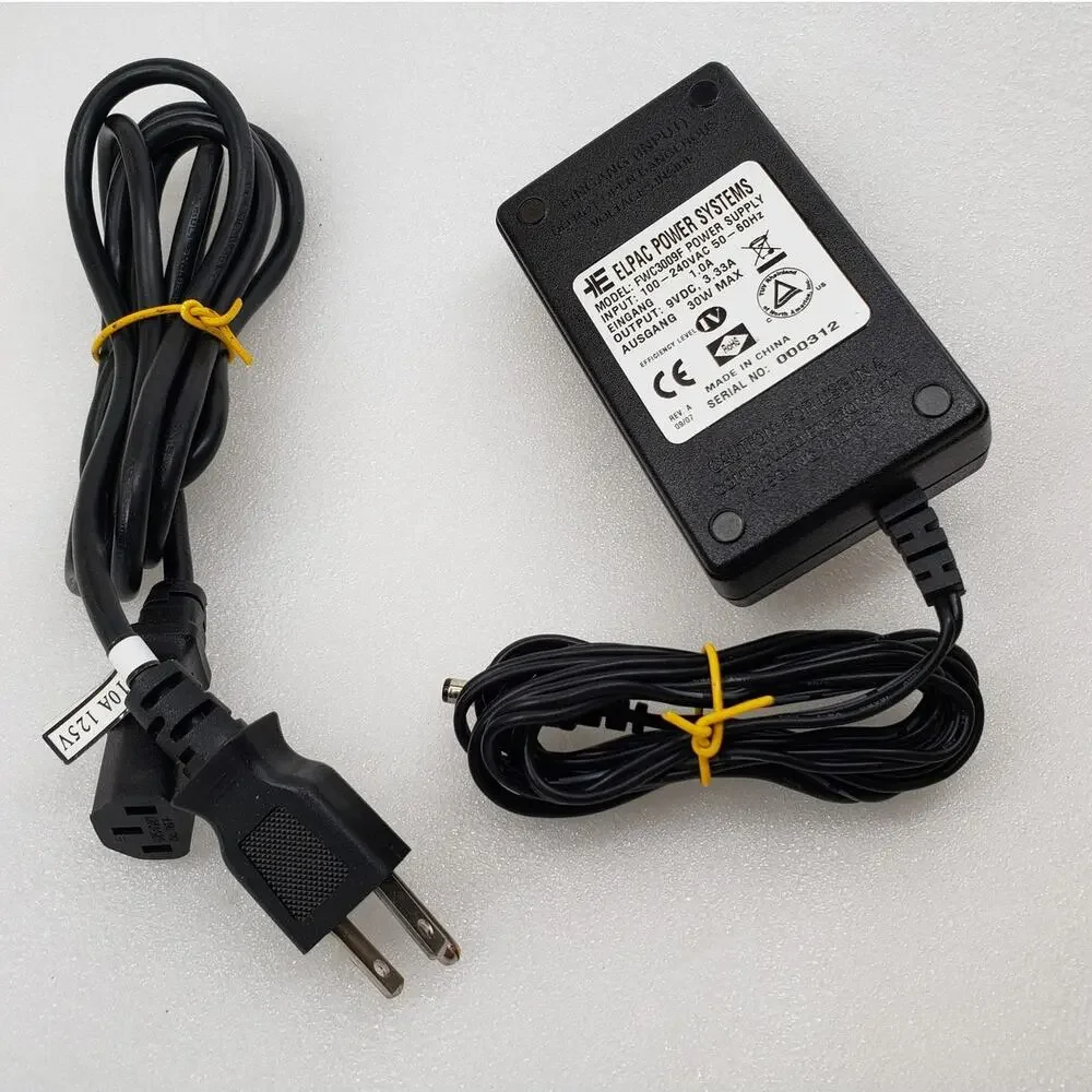 Elpac Power Systems FWC3009F AC Adapter Power Supply 9VDC 3.33A 30W MAX